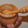 ‘Handy’ Mortar & Pestle 80mm in Olive wood 1. By Nick Simpson, Woodturner